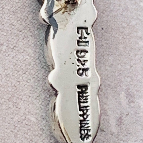 Sterling Silver and Turquoise Feather Dangle Earrings - Picture 6 of 8